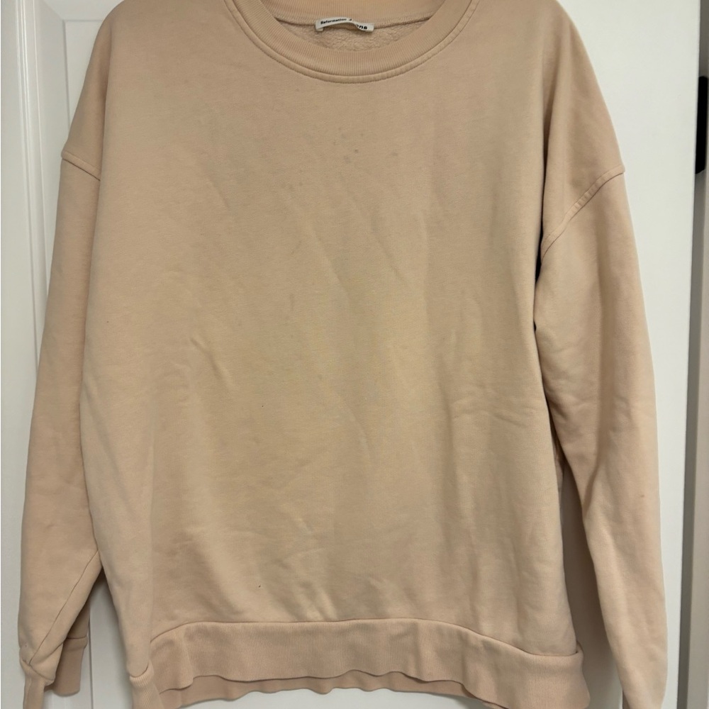 Reformation Light Pink Crewneck Sweatshirt